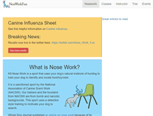 Tablet Screenshot of noseworkfun.com